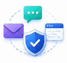 Web SMS and email guard scanning links in real time